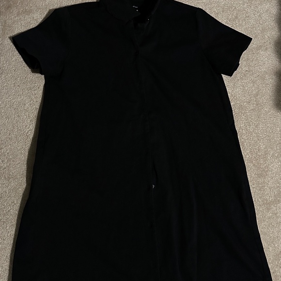 Frank And Oak - The Flex Camp Collar Dress in Black (Size L) - Picture 1 of 2